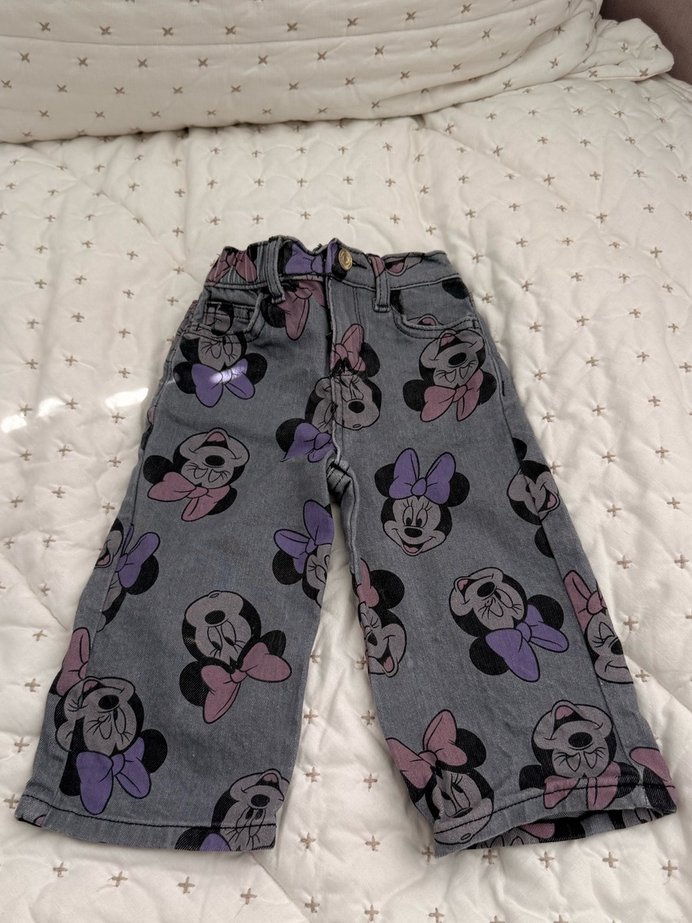 Minnie Mouse Gray Denim Toddler Girl Minnie Mouse Jeans